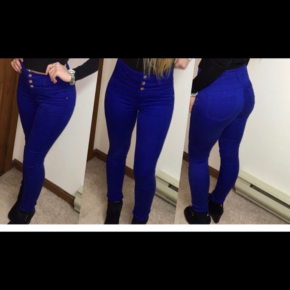Royal blue Charlotte Russe skinny jeans